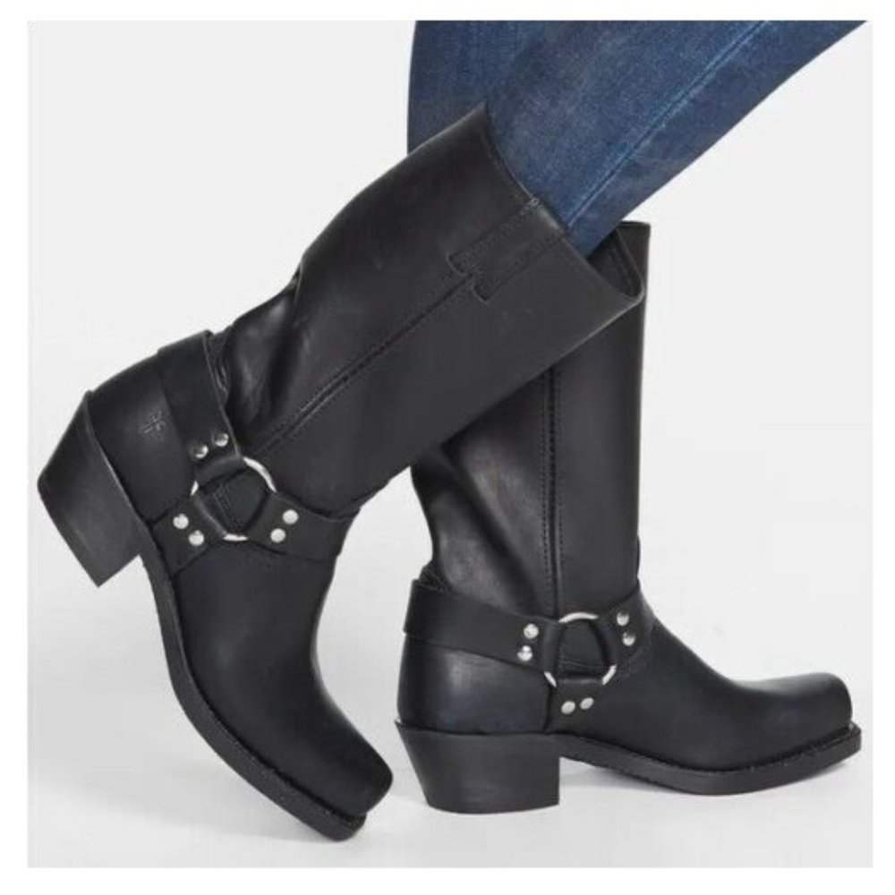 Frye Harness 12R Black Boots